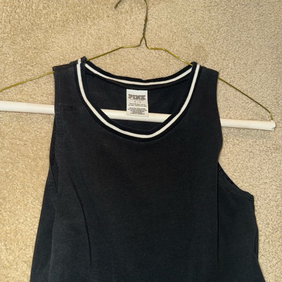 PINK Victoria's Secret Black Mini Dress with White Lettering - Picture 3 of 4